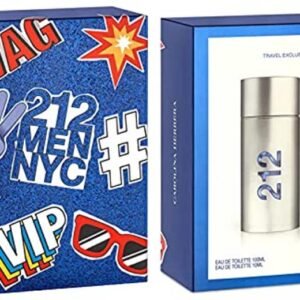 212 CAROLINA HERRERA 2 PCS. GIFT SET: 3.4 FL.OZ. EDT SPRAY AND 10 ML EDT SPRAY FOR MEN