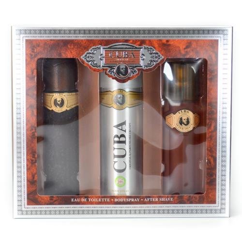 GOLD 3 PCS. GIFT SET: 3.4 FL.OZ. EDT SPRAY 3.4 FL.OZ. AFTERSHAVE AND 6.8 DEODORANT FOR MEN