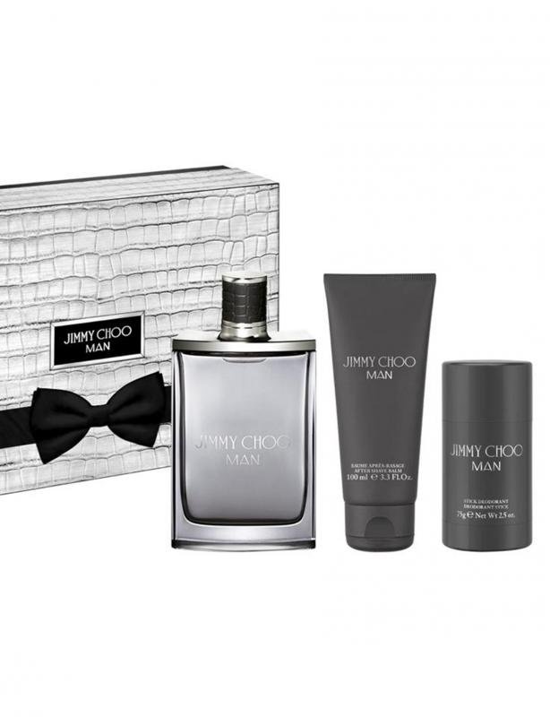 Jimmy Choo 3 PCS GIFT SET : 3.4 Fl. Oz. EDT spray 3.3OZ. gel 7.5ml edt spray for MEN