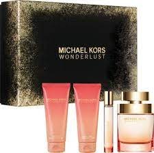 MICHAEL KORS WONDERLUST 4 PCS. GIFT SET: 3.4oz edp 3.4oz Body Lotion 3.4OZ. GEL 10ml edp FOR WOMEN