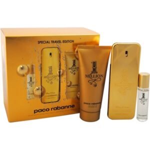 1 Million By Paco Rabanne Gift Set 3pcs. [3.4 Fl. Oz. Eau De Toilette Spray + 5ml EDT + 150ML DEODORANT SPRAY} Men