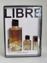 LIBRE BY YVES SAINT LAURENT 3 PCS. GIFT SET: 3.0oz edp sp10 ML MINI LipsticK W