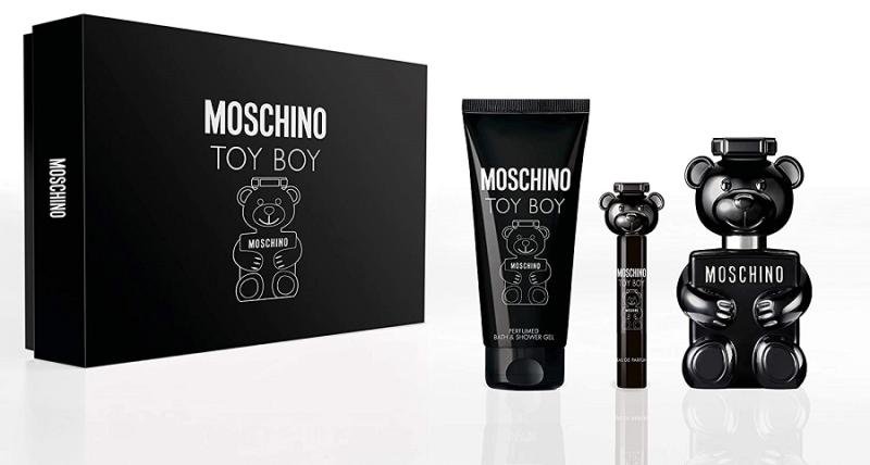 MOSCHINO Toy Boy 3 PCS. GIFT SET BY MOSCHINO:3.4oz edp sp 100ML perfumed body gel10ml edp FOR MEN