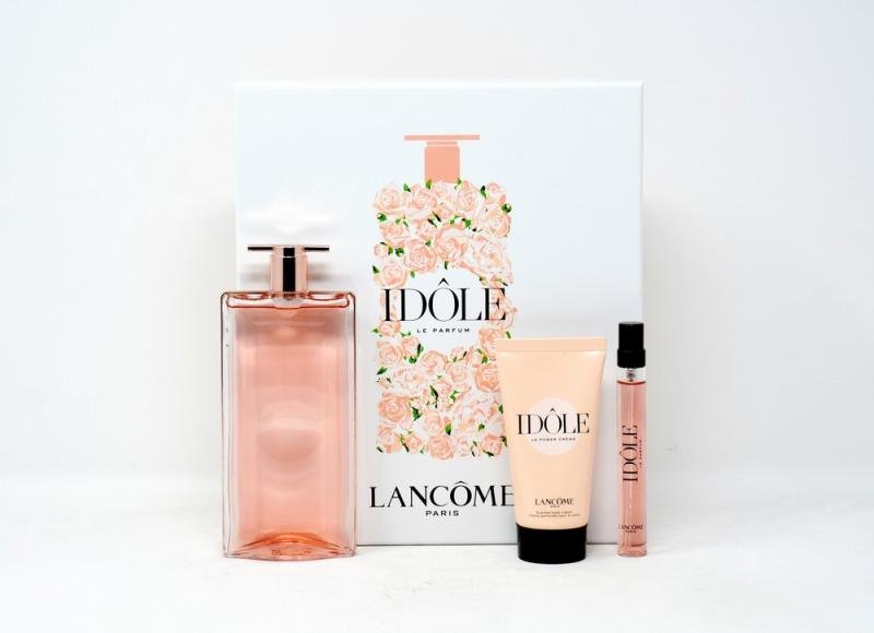 LANCOME IDOLE(W)(H/B)3PC SET(1.7oz LE PARFUM SP1.6oz BODY CREAM10ML LE PARFUM SP) FOR WOMEN