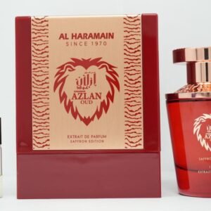 AL HARAMAIN AZLAN OUD SAFFRON(W)EXTRAIT DE PARFUM SP 3.33oz(LI FREE)(CHARCOAL&AMBER EDITION SAMPLES)