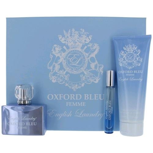 OXFORD BLEU 3 PCS. GIFT SET: 3.4 FL.OZ. EDP SPRAY 6.8 FL.OZ. BODY LOTION AND 0.34 OZ EDP SPRAY FOR WOMEN