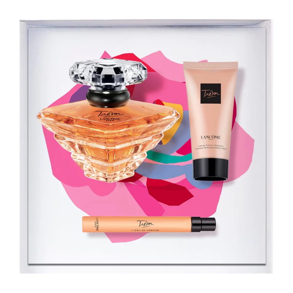 Tresor 3 PCS gift set: 3.4 EDP + 10ML EDP + 1.7 body lotion WOMEN