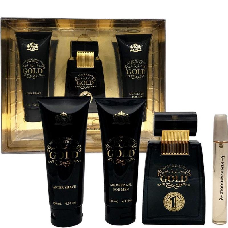 Gold by nb 4 PC gift set (Edt 100 ml + Edt 20 ml + A/S 130 ml + S/G 130 ml) FOR MEN