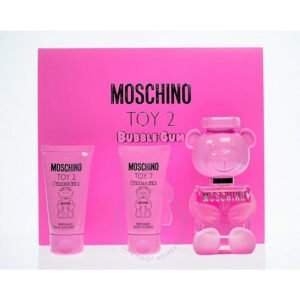 MOSCHINO TOY2 BUBBLE GUM(W)(H/B)(LI FREE)3PC SET(1.7oz edt sp1.7oz Body Lotion1.7oz Shower Gel) FOR WOMEN